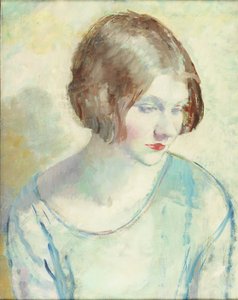 Helen (olaj és ceruza, vászon) alkotó: Mabel Greenberg
