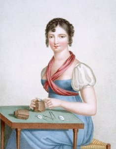 A nyomdász, vésette Augrand, 1816 körül
