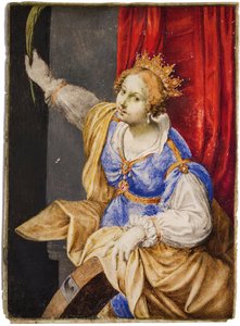 Artemisia Gentileschi mint Alexandriai Szent Katalin, 17. század közepe. alkotó: Maddalena Corvina