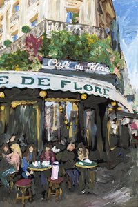 Café De Flore, 2019 (akril festék archív pigmentnyomaton)