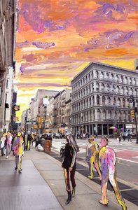 NYC Dream, 2019 (akril festék archív pigmentnyomaton)