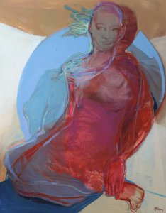Revealed To Herself, 2025 (akril és pasztell, vászon)
