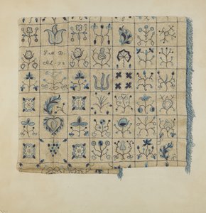 Ágytakaró alkotó: Mae A. Clarke