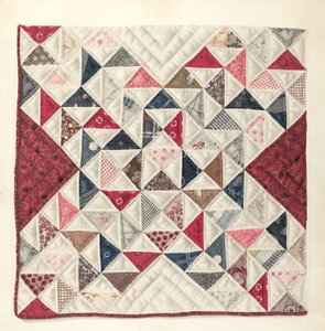 Patchwork paplan alkotó: Mae A. Clarke