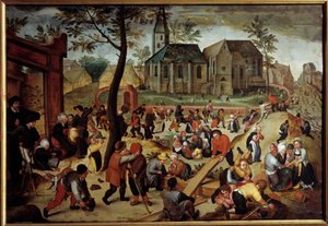 Martin Van Cleve (1527-1581) gyermekjátékok festménye