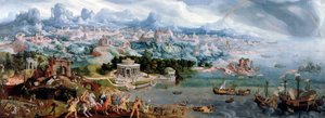 Panorámás fantázia Heléna elrablásával, 1535