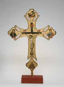 Felvonulási kereszt, 1320 körül (olaj, vászon, fa) alkotó: Maestro di Santa Chiara
