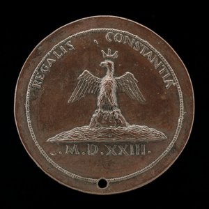 Koronás sas egy halmon Amid Waters [hátra], 1523.