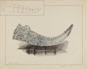 Üvegvirágtartó, c. 1936. alkotó: Magnus S. Fossum