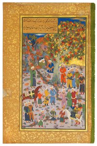 Látogatás egy dervisnél, 1560-61 alkotó: Mahmud Muzahhib