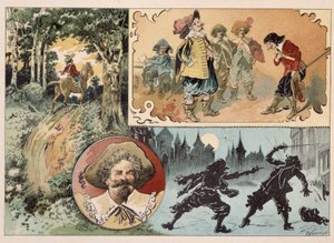 Cyrano de Bergerac, Cyrano de Bergerac regényének illusztrációja: "A másik világ"
