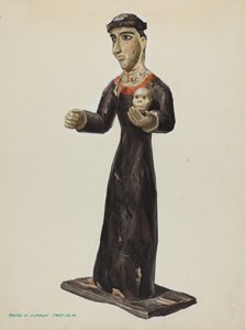 Bulto - Santa Rita, c. 1938. alkotó: Majel G. Claflin