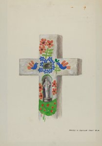 Cementfejkő, c. 1937. alkotó: Majel G. Claflin