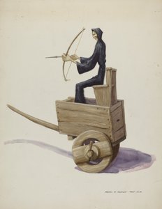 El Muerto Halálfigura és szekér, c. 1937. alkotó: Majel G. Claflin