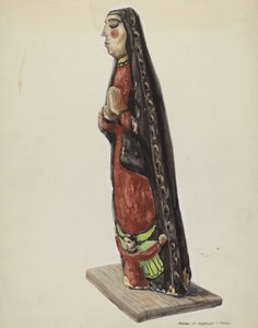 Guadalupe Bulto Boldogasszony, c. 1938. alkotó: Majel G. Claflin