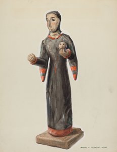 Santa Rita - Bulto, c. 1938. alkotó: Majel G. Claflin