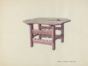 Kis asztal, c. 1937. alkotó: Majel G. Claflin