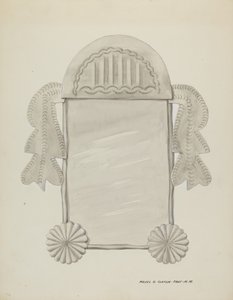 Kis bádogkeretes tükör, c. 1937.