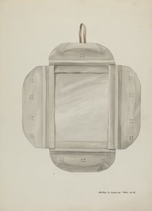 Bádog tükörkeret, c. 1937. alkotó: Majel G. Claflin