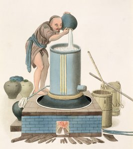 Egy szeszfőző, 24. tábla a "The Costume of China" című könyvből, metszet: J. Dadley, 1800.