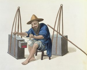 Porcelán javító, 28. tábla a „Kína jelmeze”-ből, J. Dadley metszet, 1800 alkotó: Major George Henry Mason