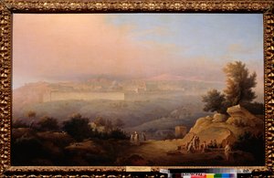 Jeruzsálem (Izrael) (Jeruzsálem) - Maxim Nyikiphorovics Vorobjev (Vorobiev) (1787-1855) festménye, olaj, vászon
