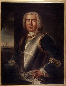 Pierre Andre de Suffren Saint Tropez-i (Saint-Tropez) lovag, suffeni végrehajtó (1729-1788) portréja - Máltai művészet - 18. század, 99 x 76 cm