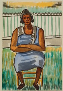 Ülő ábra, 1934 körül (akvarell, papír)
