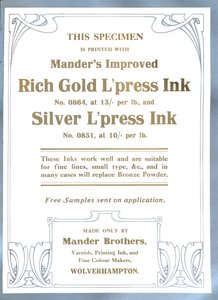 Mander Brothers hirdetése, 1919 alkotó: Mander Brothers