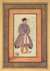 Nagy Akbar 1542-1605, mogul császár portréja, a 16. század második fele. alkotó: Manohar