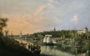 EL GUADALQUIVIR SEVILLÁN ÁTHAJTOTT – 1851 – OELO / CANVAS 86,5X135,4CM