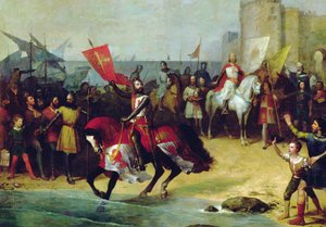 Bölcs Alfonso: Cadiz visszafoglalása 1262-ben (olaj, vászon)