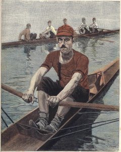 Evezős verseny, Franciaországban Illusztráció: Luque, a Le soleil du dimanche francia újságból