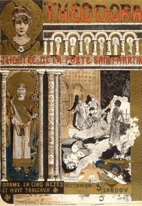 Theodora, a párizsi Porte Saint Martin Színházban. Illusztráció: Manuel Orazi