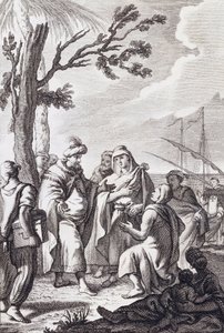 Illusztráció Miguel de Cervantes „Az algíri szerződéshez”. alkotó: Manuel de la Cruz y Cano