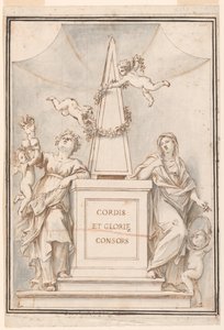 Tervezés egy monokróm festményhez, Corpus Domini templom, Bologna, Olaszország