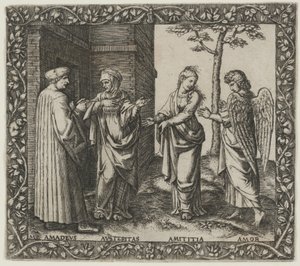 Amadeus Berruti megszorításokkal, Amititiával és szerelemmel alkotó: Marcantonio Raimondi