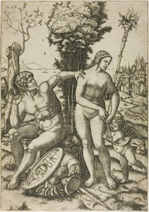 Mars, Vénusz és Ámor alkotó: Marcantonio Raimondi