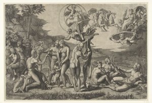 Párizs ítélete alkotó: Marcantonio Raimondi