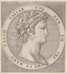 A római nagyszerűség tükre: Nero, A tizenkét császárból, kb. 1500-1534., kb. 1500-1534. alkotó: Marcantonio Raimondi