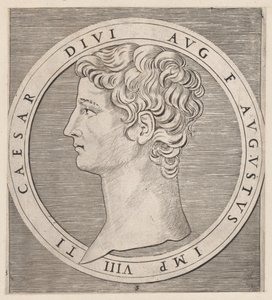 A nagyszerűség római tükre: Tiberius, A tizenkét császárból, kb. 1500-1534., kb. 1500-1534. alkotó: Marcantonio Raimondi