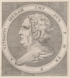 A nagyszerűség római tükre: Vitellius, A tizenkét Caesarból, kb. 1500-1534., kb. 1500-1534. alkotó: Marcantonio Raimondi
