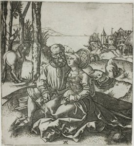 A rosszul összeválogatott pár (A szerelem ajánlata) alkotó: Marcantonio Raimondi