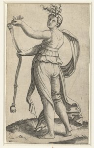 Nő lókantárral, mint a mértékletesség megszemélyesítése (Temperantia) alkotó: Marcantonio Raimondi