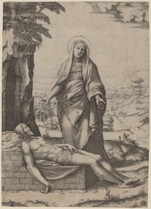 A Szűzanya siralma alkotó: Marcantonio Raimondi after Raphael