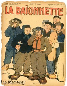 A "La Baionnette" borítója, színes szatíra alkotó: Marcel Amable O.L. Capy