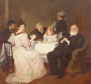 Családi összejövetel Madame Adolphe Brisson otthonában, 1893
