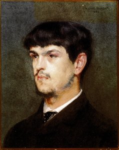 Claude Debussy francia zeneszerző portréja (fekete kő és pasztell alkotó: Marcel Andre Baschet