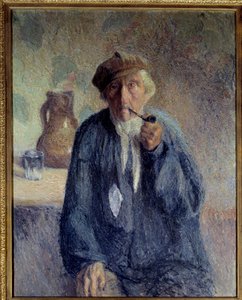 Pipázó öreg paraszt portréja Marcel Couchaux festménye (1877-1939) XX. századi nap. 0,92x0,73 m Rouen, Musee des Beaux Arts Figyelem! Ennek a műnek a felhasználása harmadik féltől kérhető engedélyezési kérelmet vagy további díjakat vonhat maga után alkotó: Marcel Couchaux