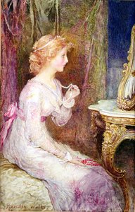 The Pearl Necklace (akvarell pergagyon) alkotó: Marcella M. Walker